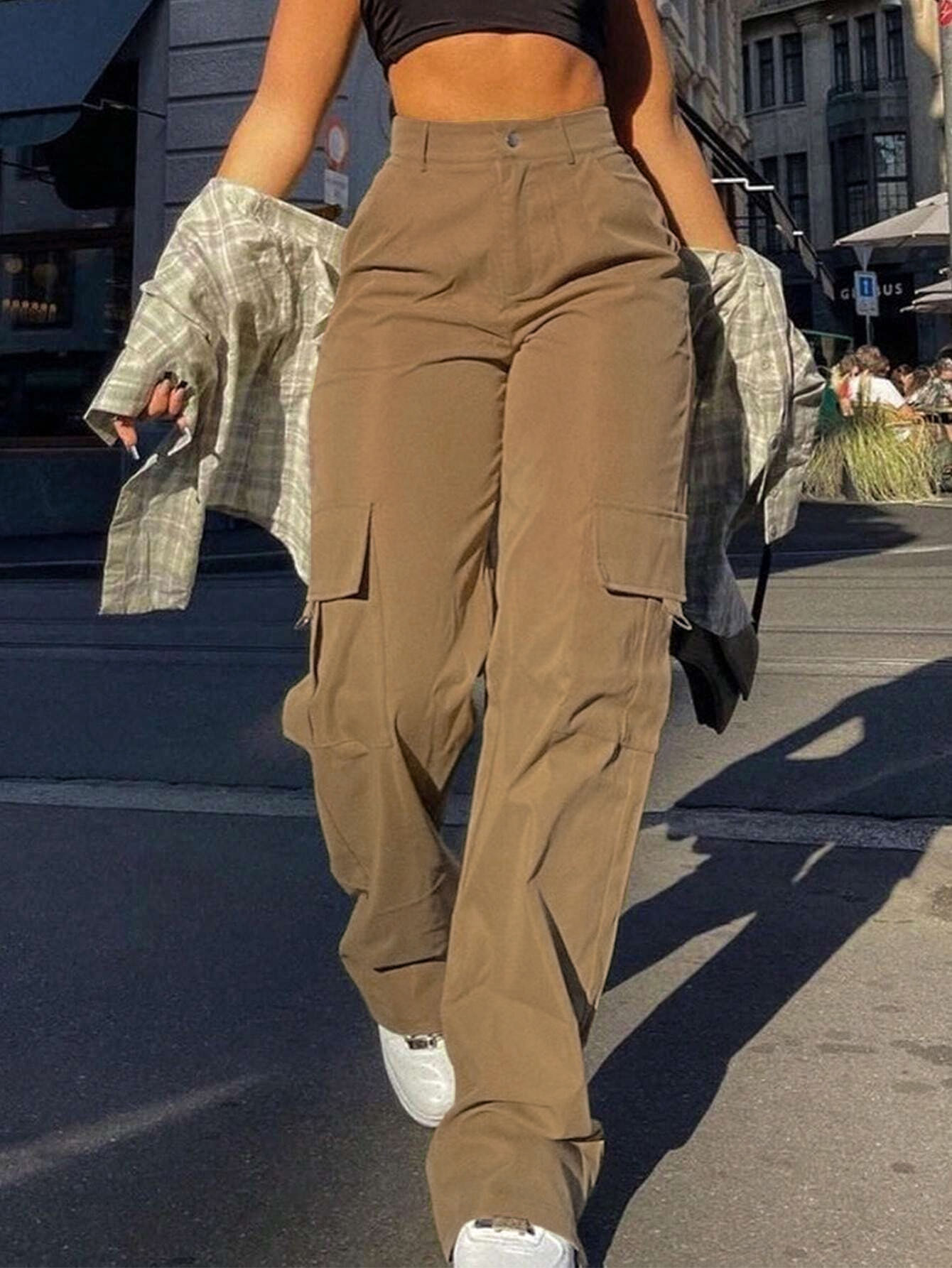 Calça Cargo Feminina Cintura Alta – Estilo Urbano com Atitude