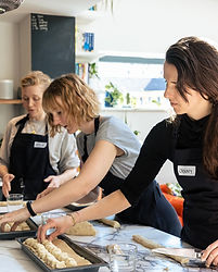 Students preparing food