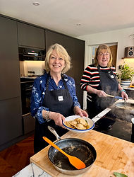 Cookery class students