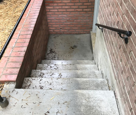 After Concrete stairs with brick wall Alexandria VA