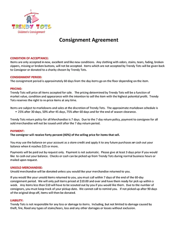 Consign With Us Trendy Tots Children S Consignment