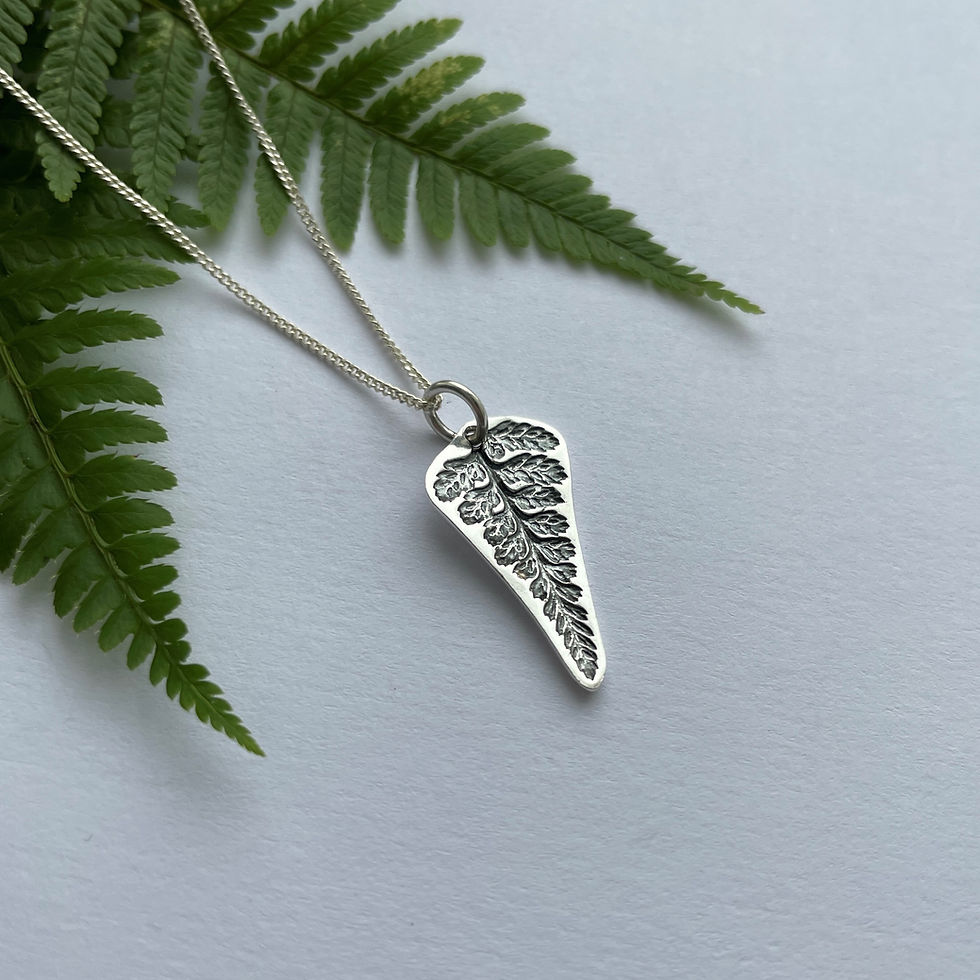 Thumbnail: Large Fern Leaf Earrings
