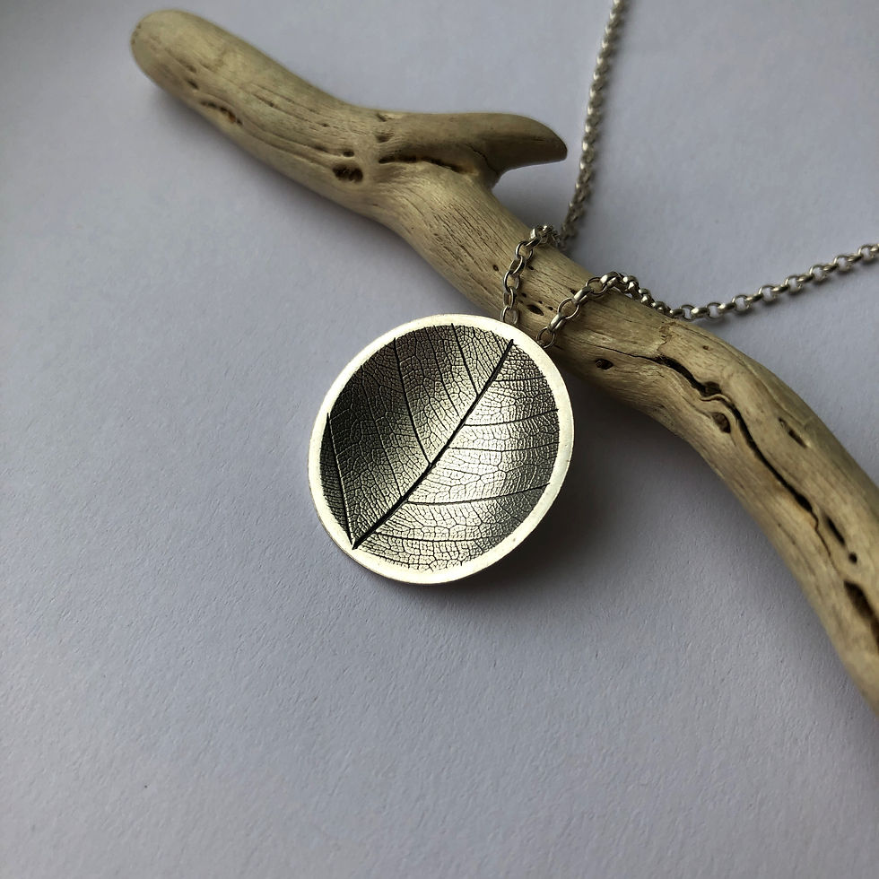 Thumbnail: Large Domed Leaf Pendant