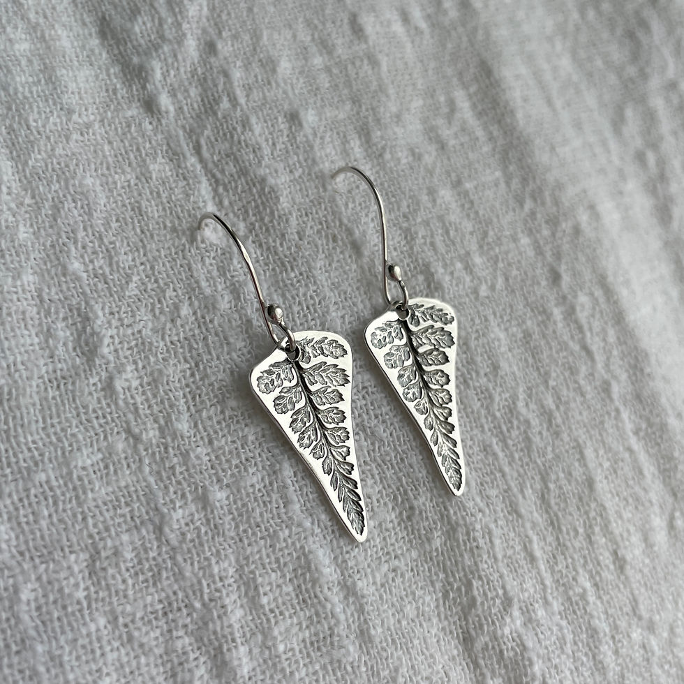Thumbnail: Large Fern Leaf Earrings