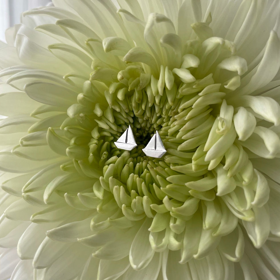 Thumbnail: Tiny Sailing Boat Stud Earrings