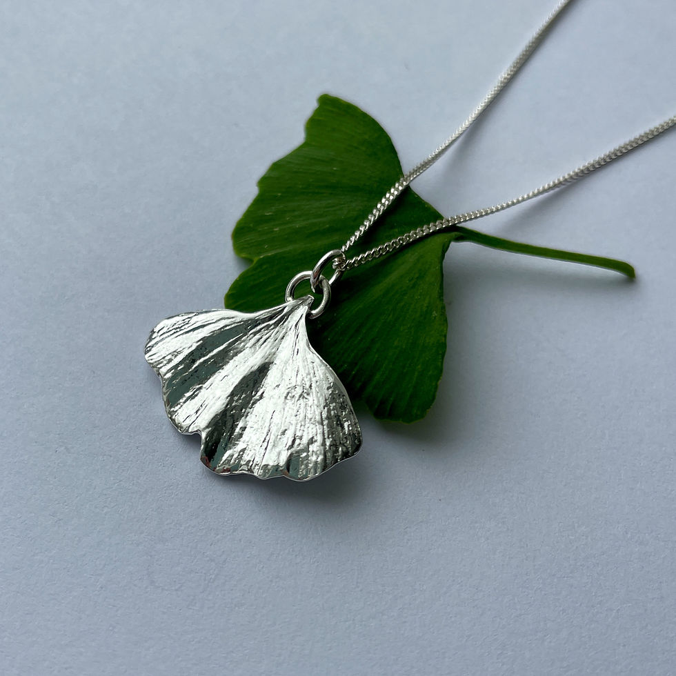 Thumbnail: Ginkgo Biloba Leaf Pendant