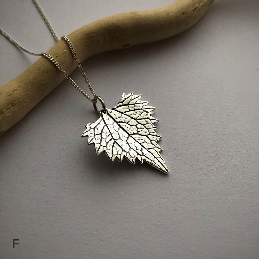 Thumbnail: Medium Garlic Mustard Leaf Pendant