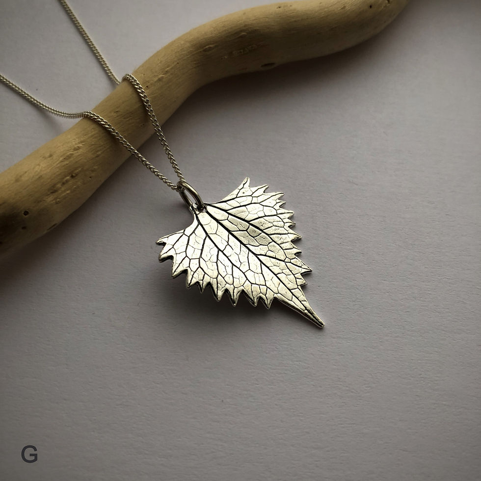 Thumbnail: Medium Garlic Mustard Leaf Pendant