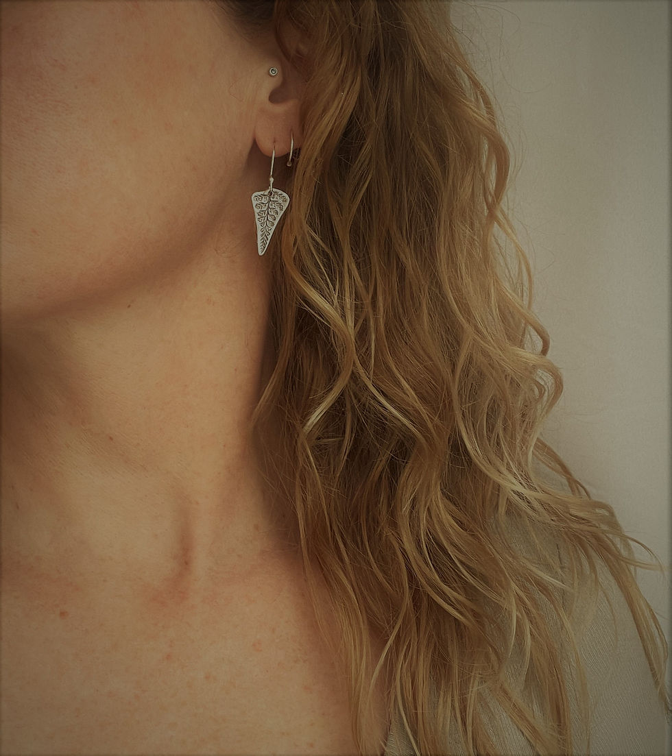 Thumbnail: Large Fern Leaf Earrings