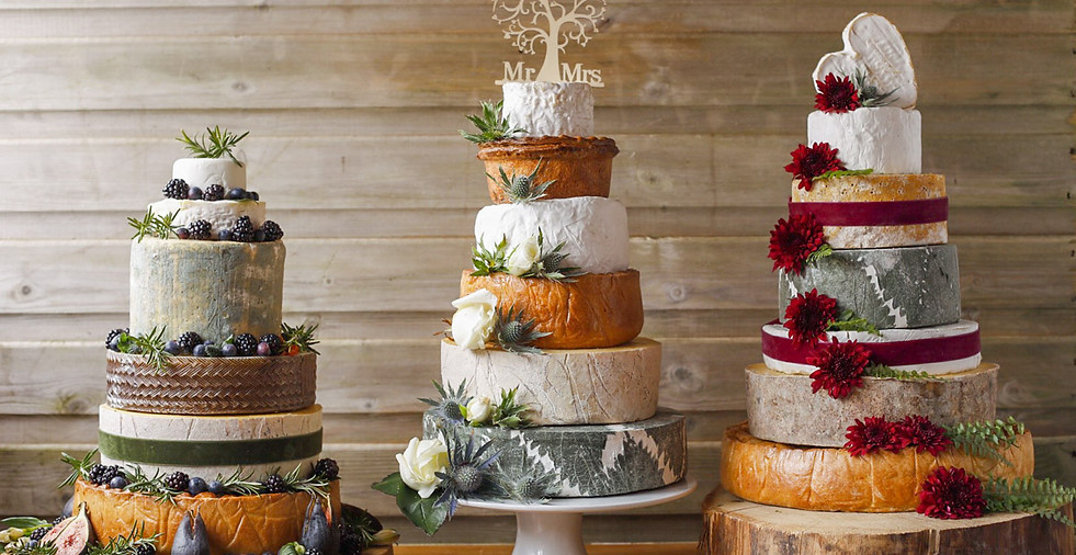 wedding cake made from cheese wheels