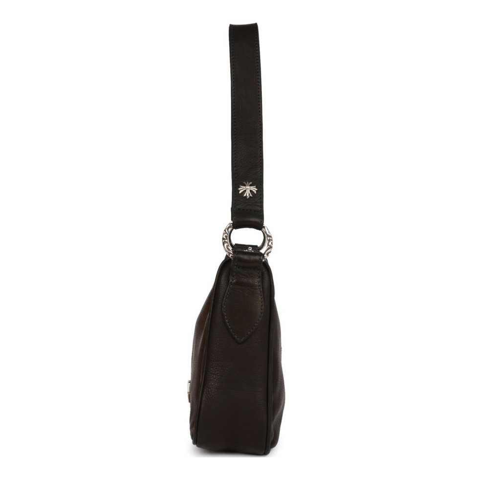 Chrome hearts SMALL LEATHER CHICKEN NUGGET DAGGER BAG - BLACK side view