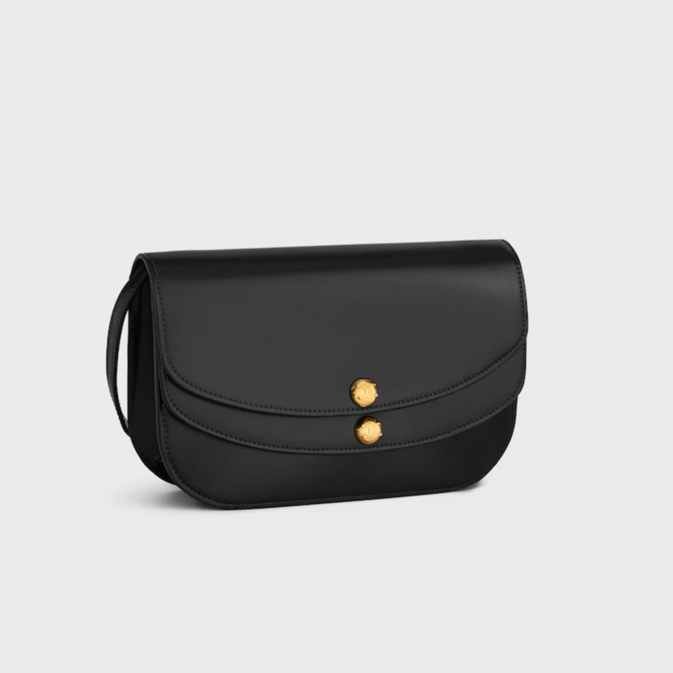 Celine DUO WALLET ON STRAP IN SHINY CALFSKIN side view
