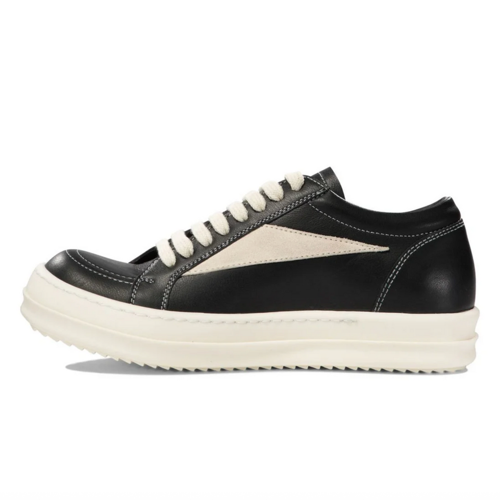 Rick Owens drkshdw leather vintage sneakers inner side view
