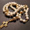 Miniature : Petit chapelet "D'or et de lumière", croix & perles motifs croix - 3317