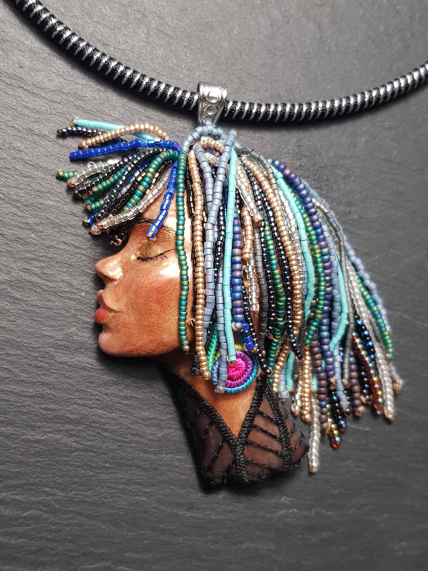 Collier TOUR DE COU "Fille d'Héva : AMÉLIA" - 3697-01