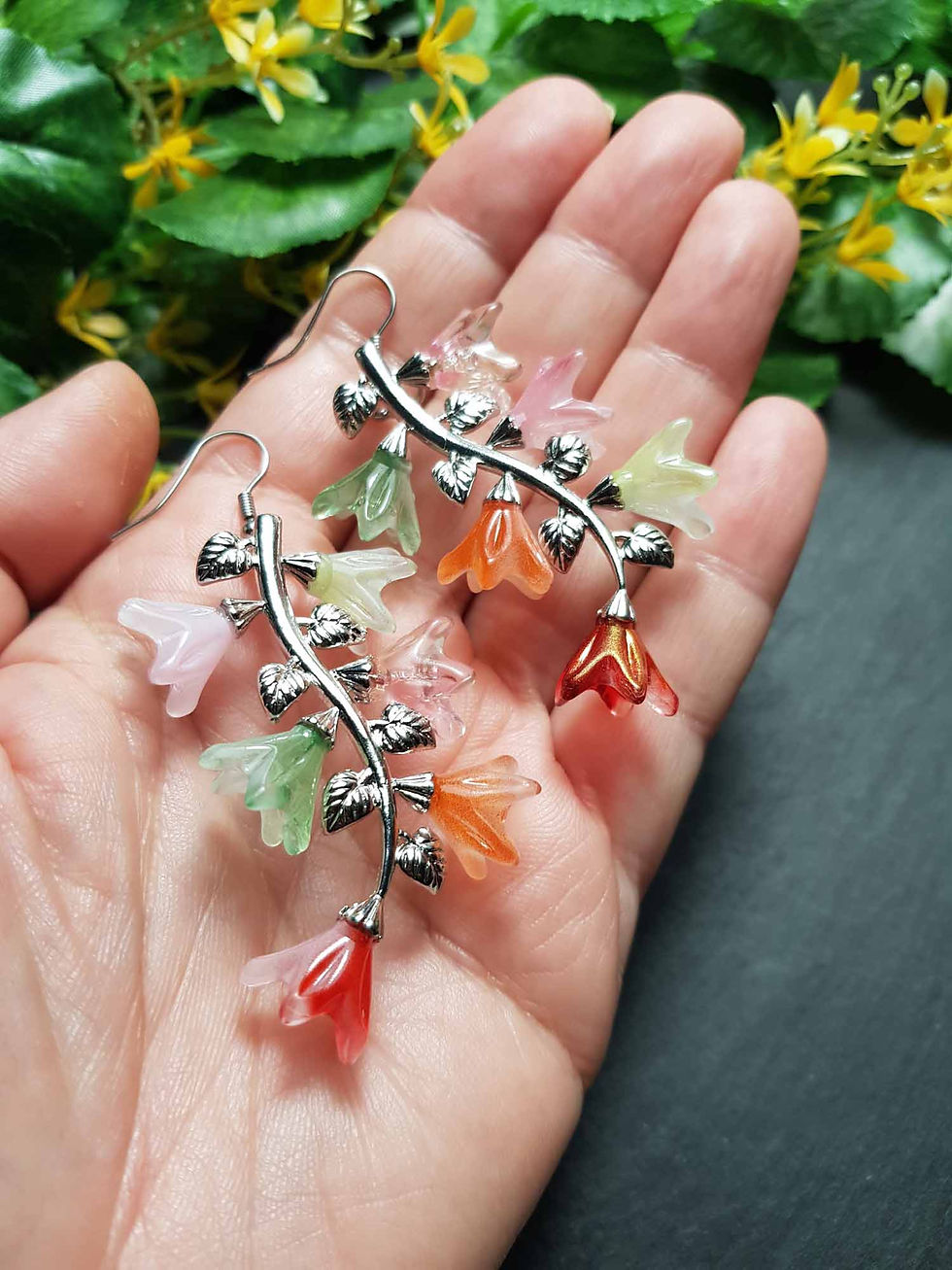 Miniature : Boucles imposantes branches "Blossom Lilies" - 3628