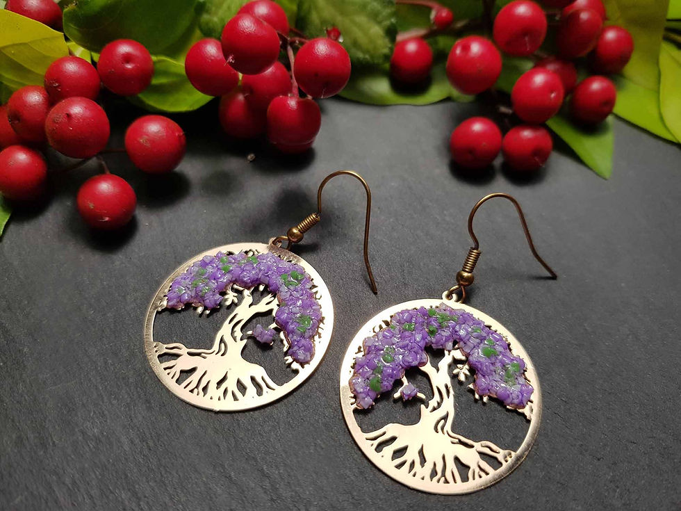 Miniature : Boucles flamboyants ou jacaranda AU CHOIX - 3566