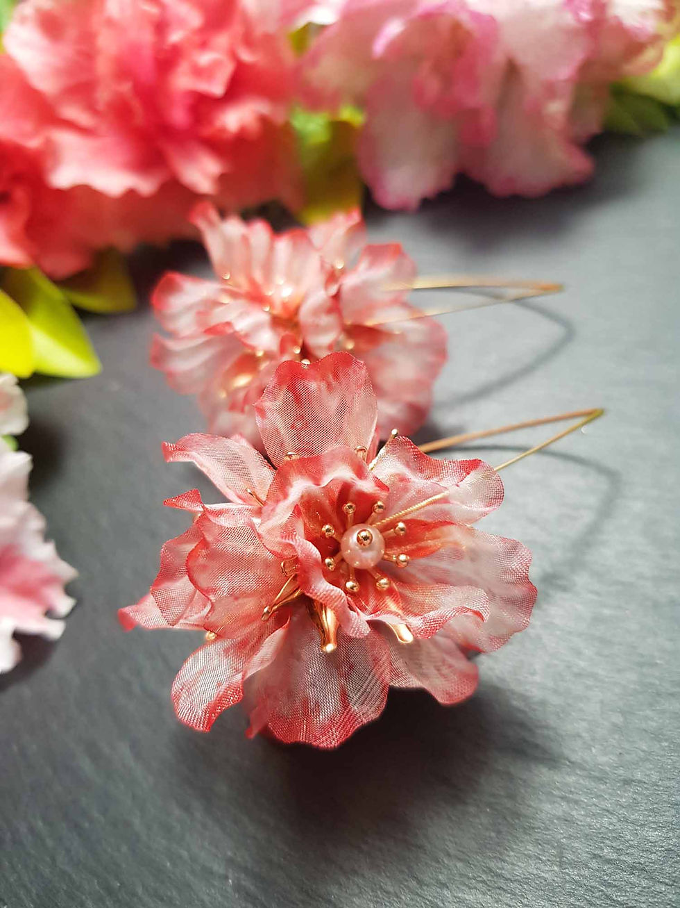 Miniature : Boucles "Azalées", COULEUR AU CHOIX - 3362