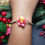 Miniature : BRACELET FIL AJUSTABLE FLEUR DE FLAMBOYANT - 3663B