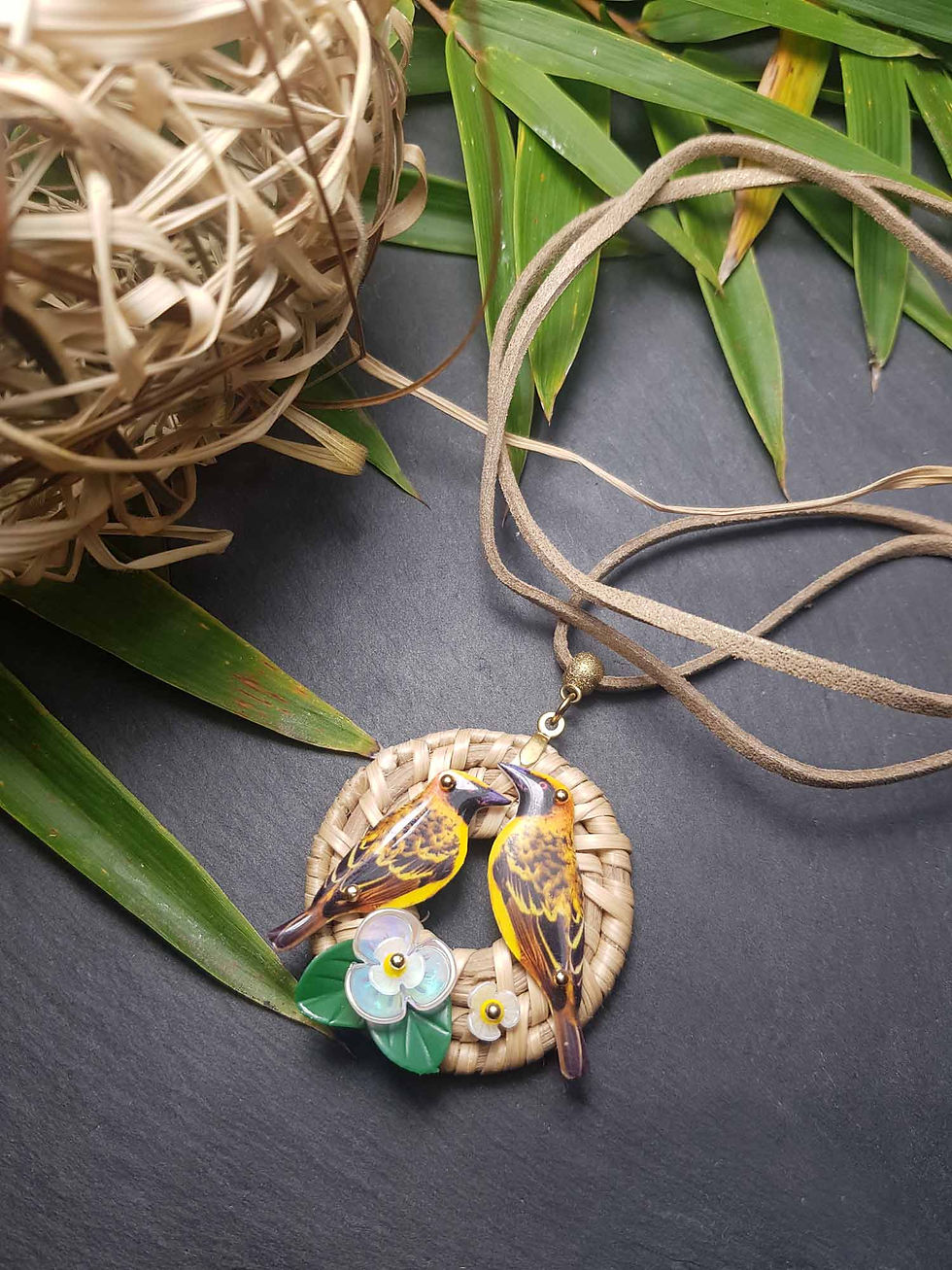 Miniature : Collier sautoir zoli zoizo "Le bélier, habile tisserand" - 3549C