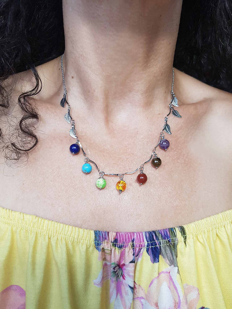 Miniature : Collier les 7 perles du chakra - 3129C