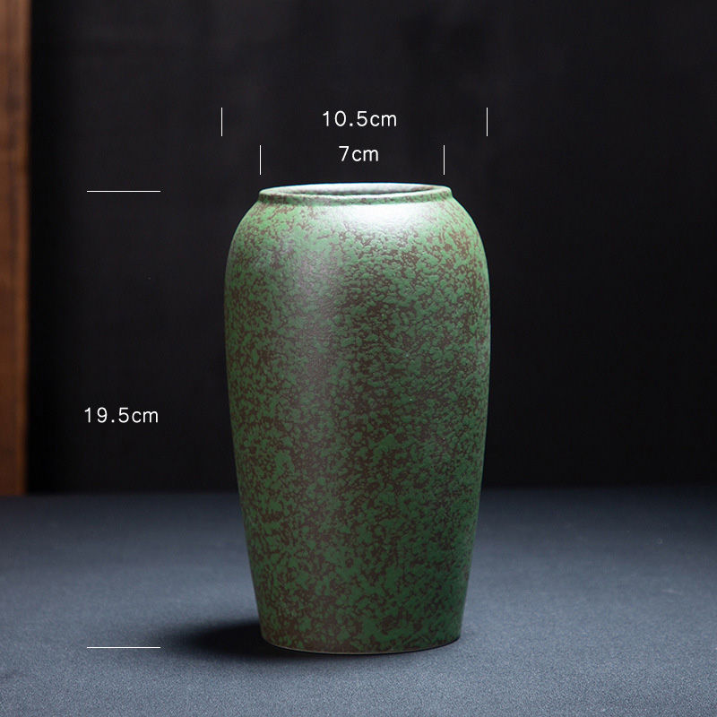 Thumbnail: Rustic Ceramic Green Vase