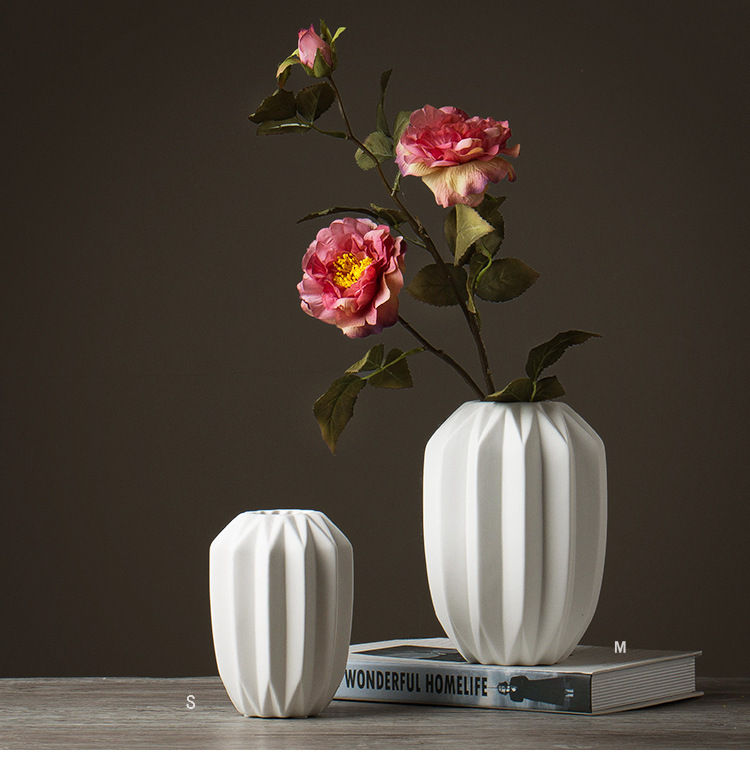 Thumbnail: Origami White Ceramic Vase