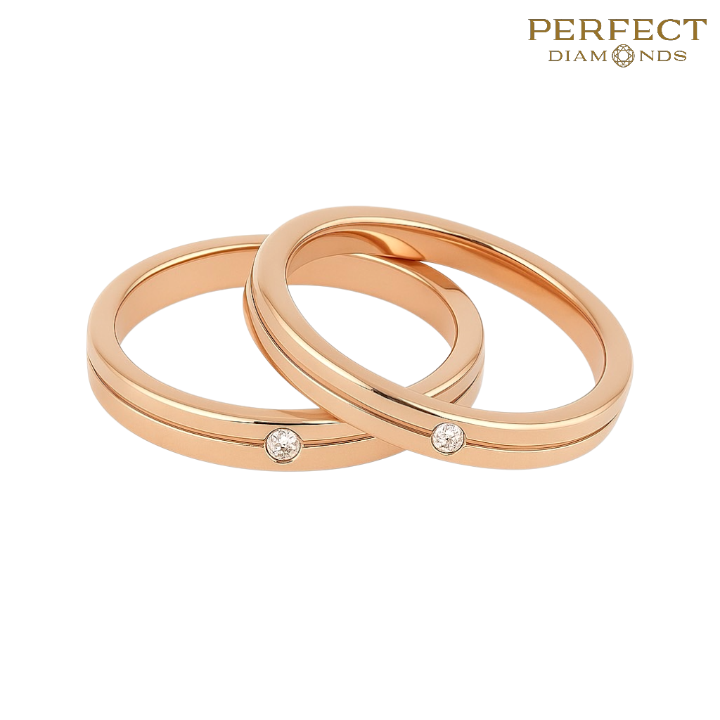 แหวนคู่รุ่น Beyond Boundaries Pink Gold