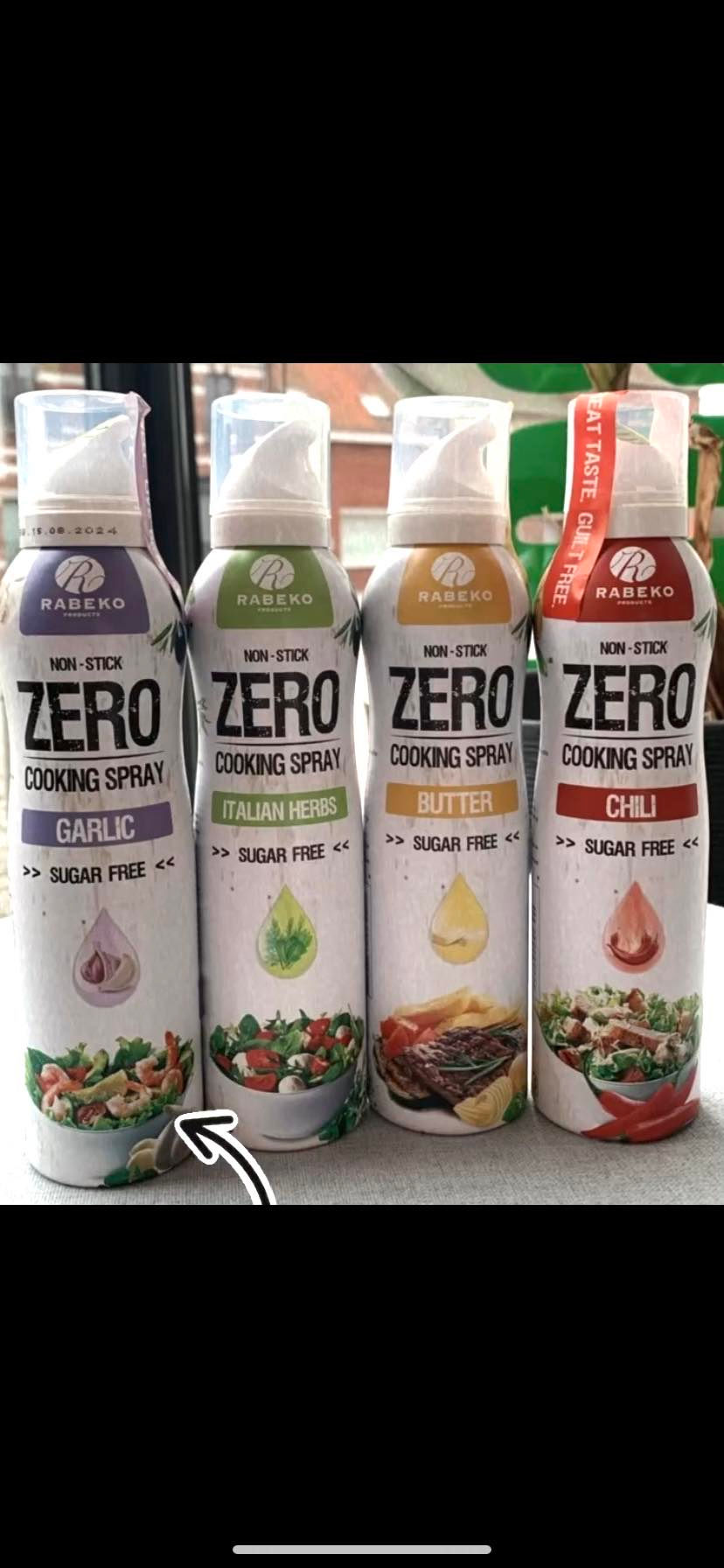Rabeko bakingspray,  bakken met minder vet en minder calorieën voor tijdens een dieet of sporters die cutten