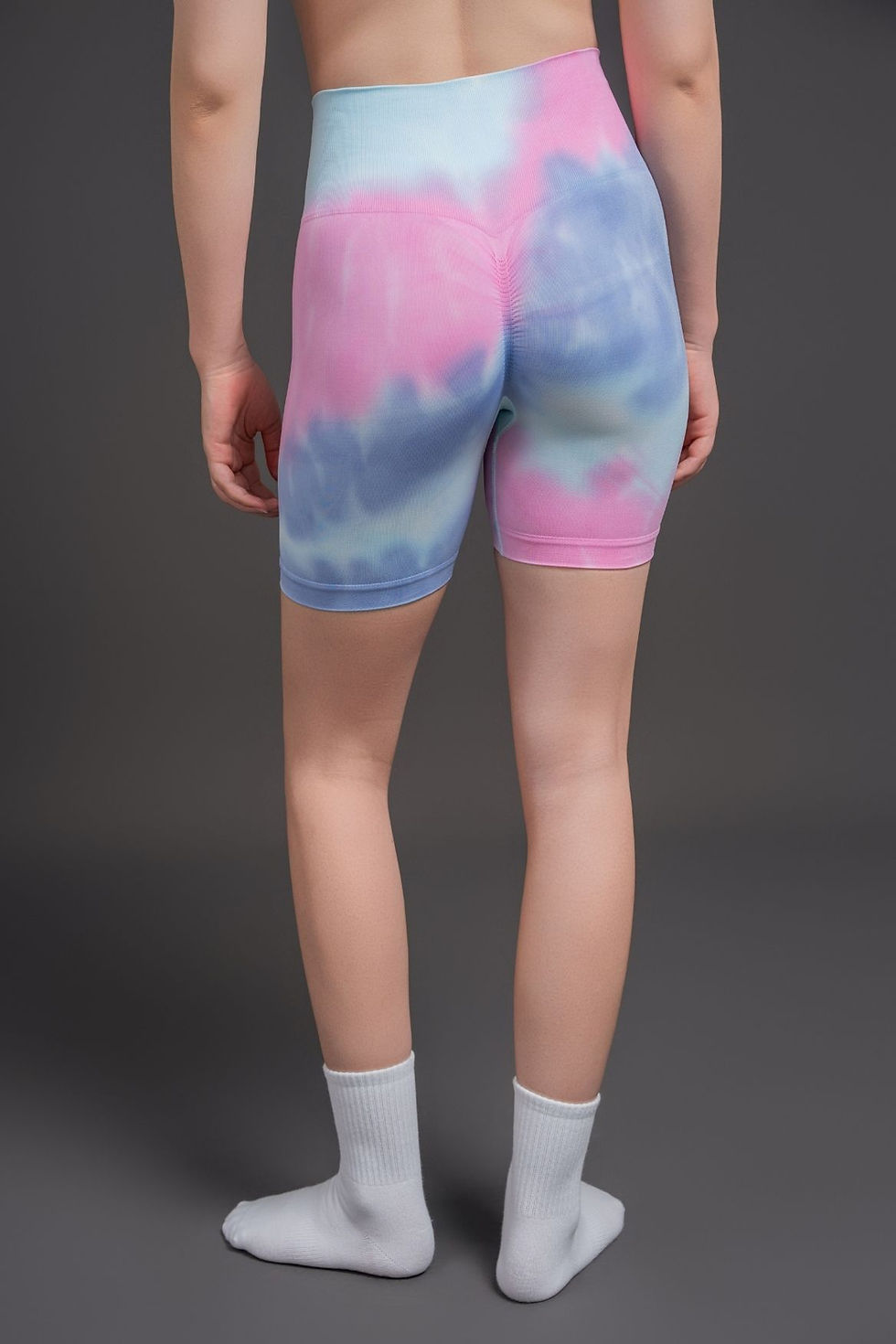 Thumbnail: Gradient Tie-Dye Printed Cross-Back Shorts Set