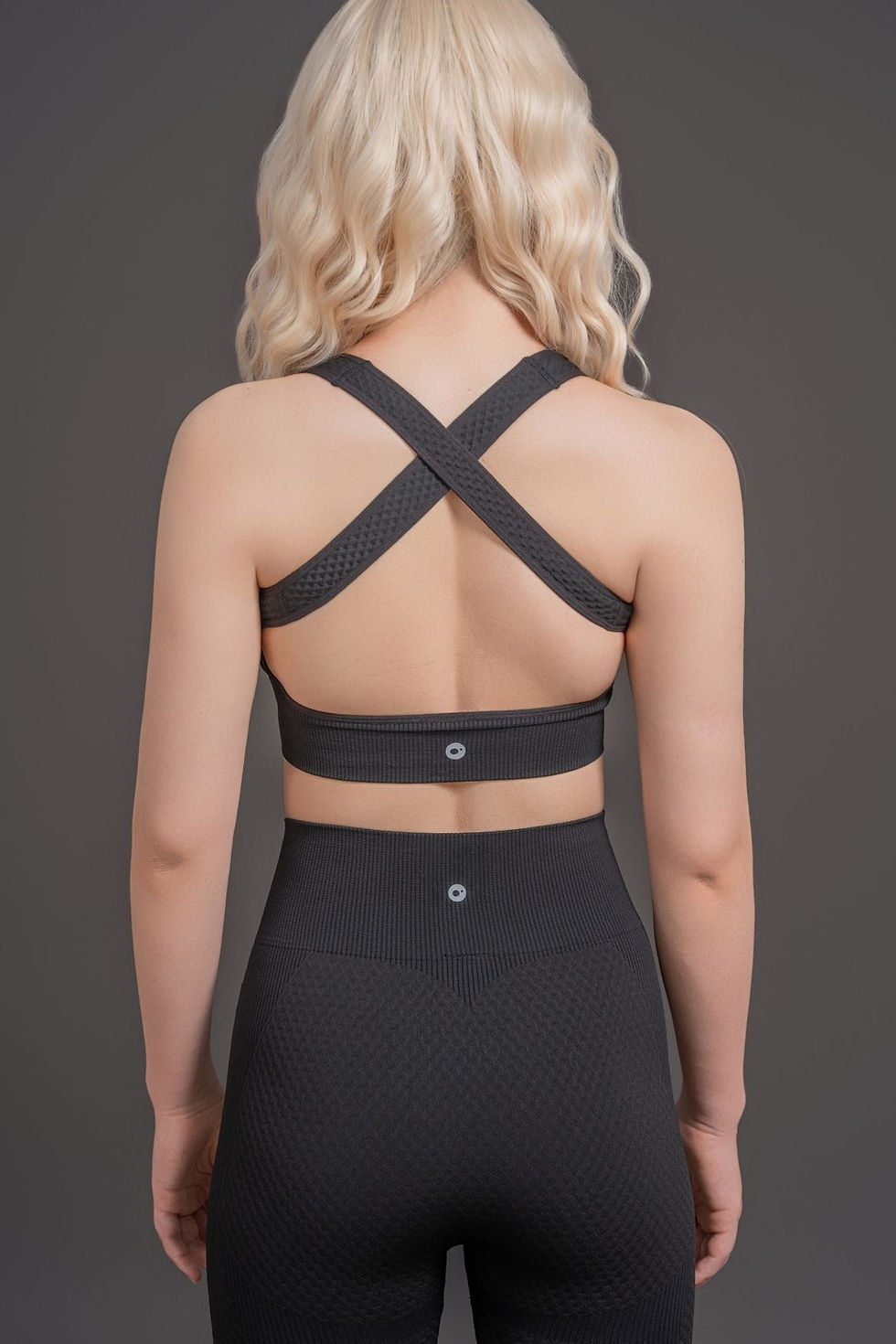 Thumbnail: Color-Block Textured Geometric Athleisure Set