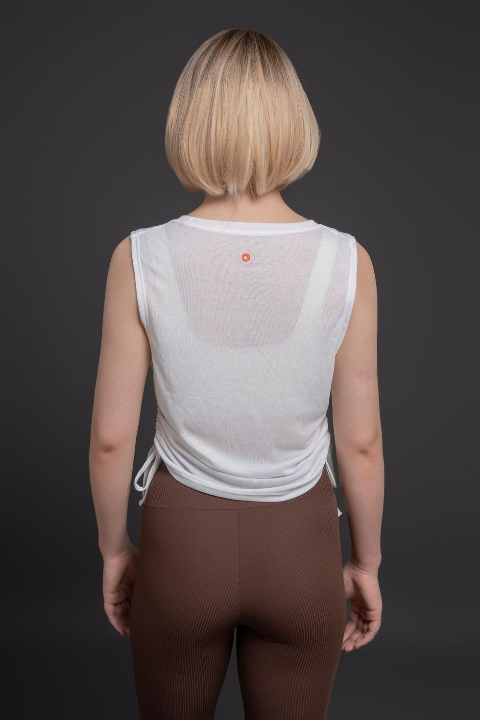 Thumbnail: Side-Slit Drawstring Gradient Sleeveless Top