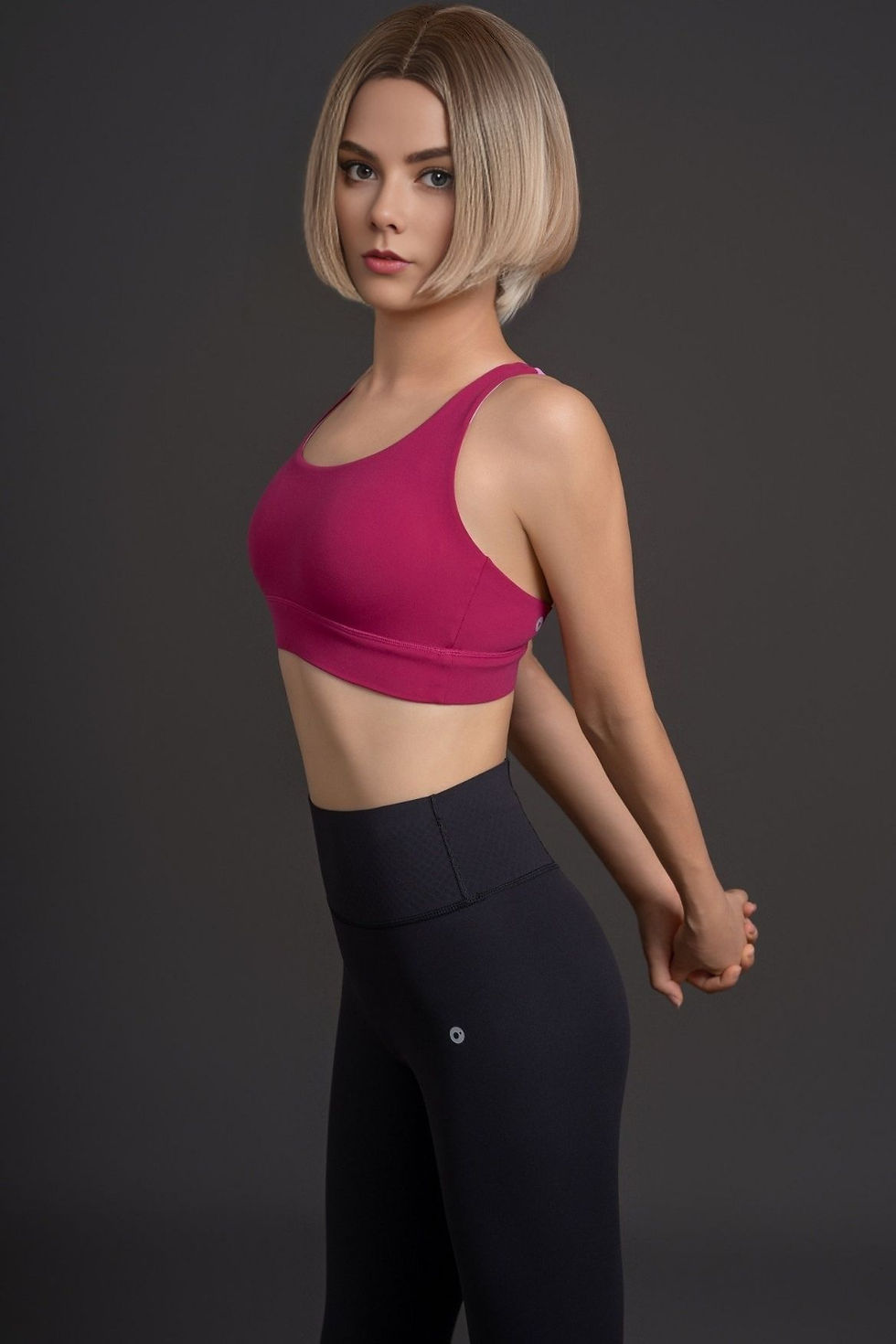 Thumbnail: Seamless Color-Block Cross-Back High-Elasticity Essence Bra