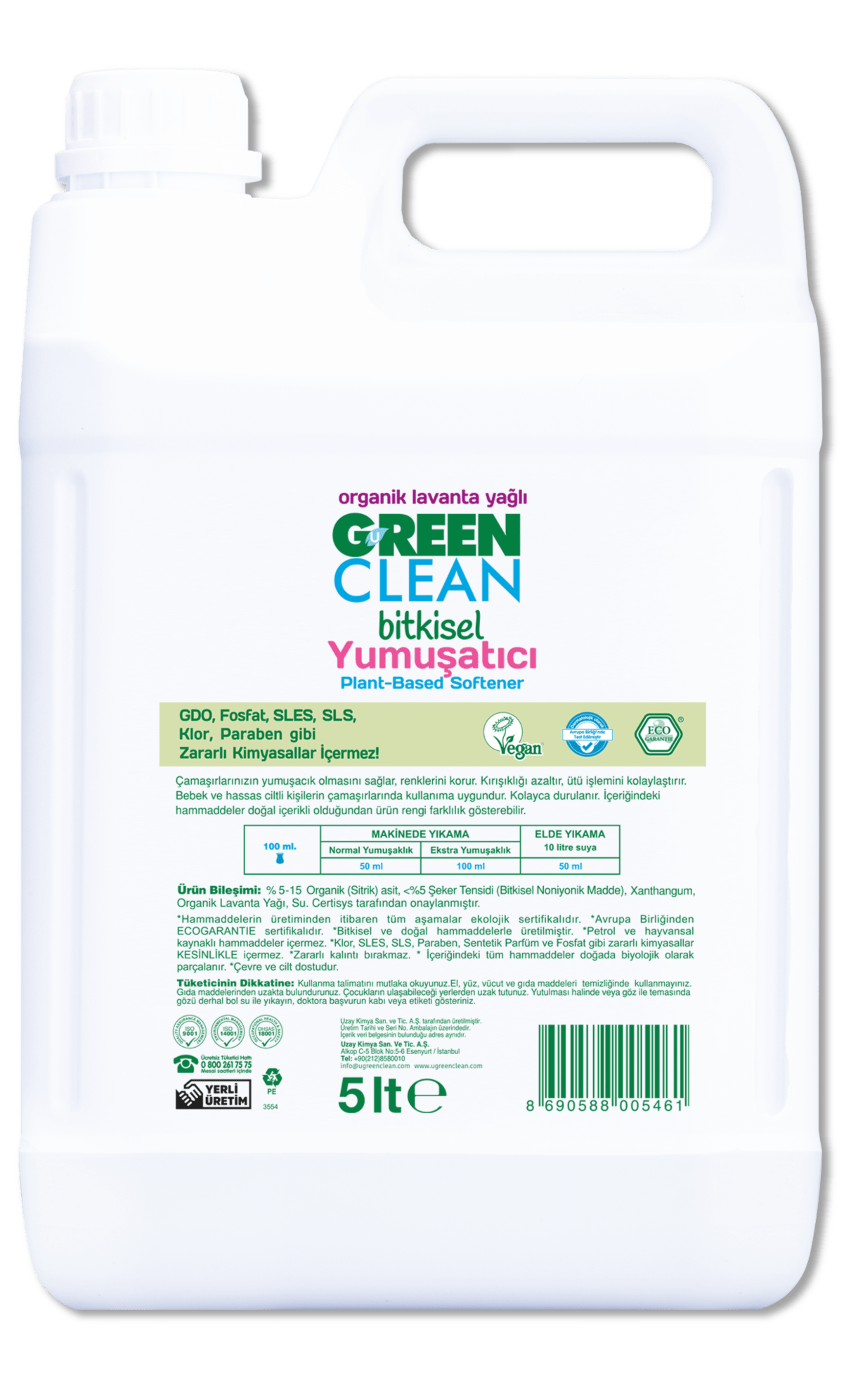 Green Clean Bitkisel Yumuşatıcı (LAVANTA) 5 lt.
