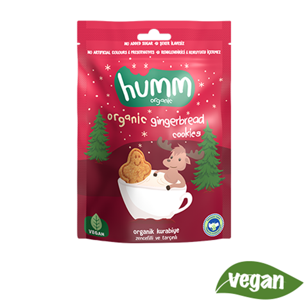 Humm Organic Vegan Tarçınlı Zencefilli Kurabiye 55 gr.
