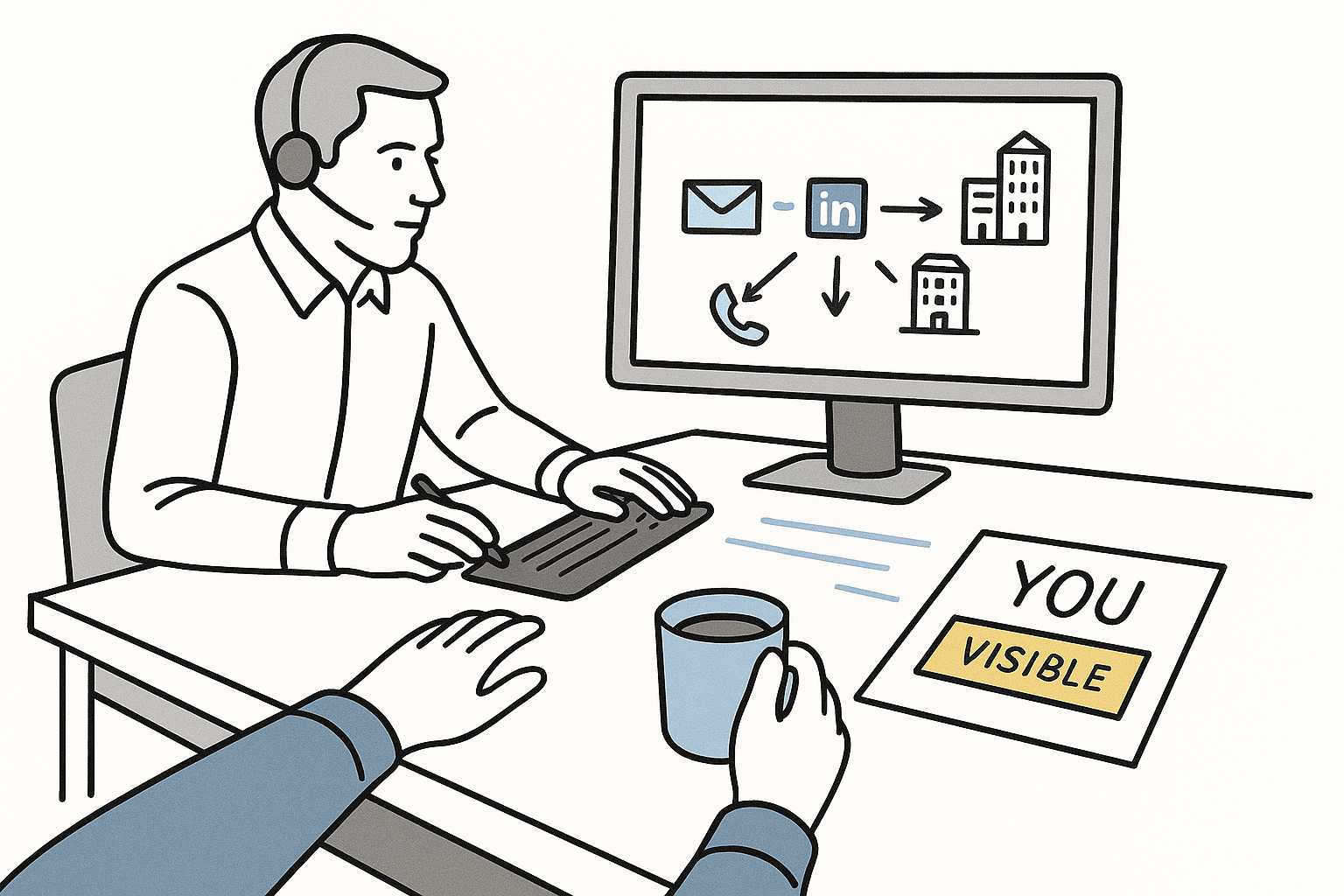 Career Advocacy: Career Advocate using phone, email and LinkedIn to promote the candidate and increase their visibility in the job market.