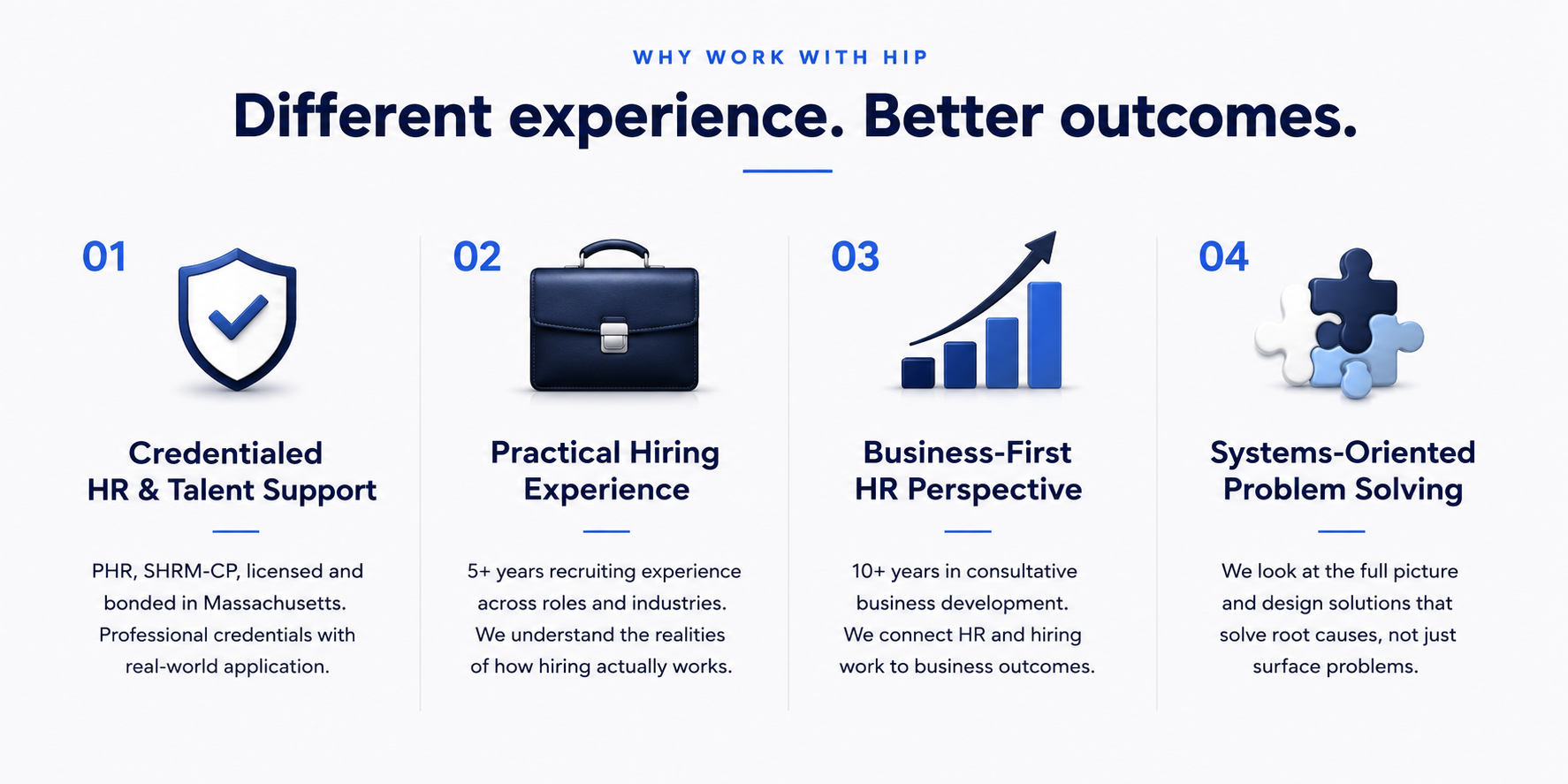Different experience.  Better outcomes.