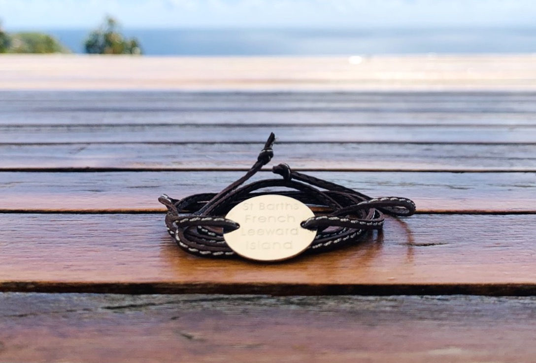 Bracelet Cuir Multitours Médaille argent