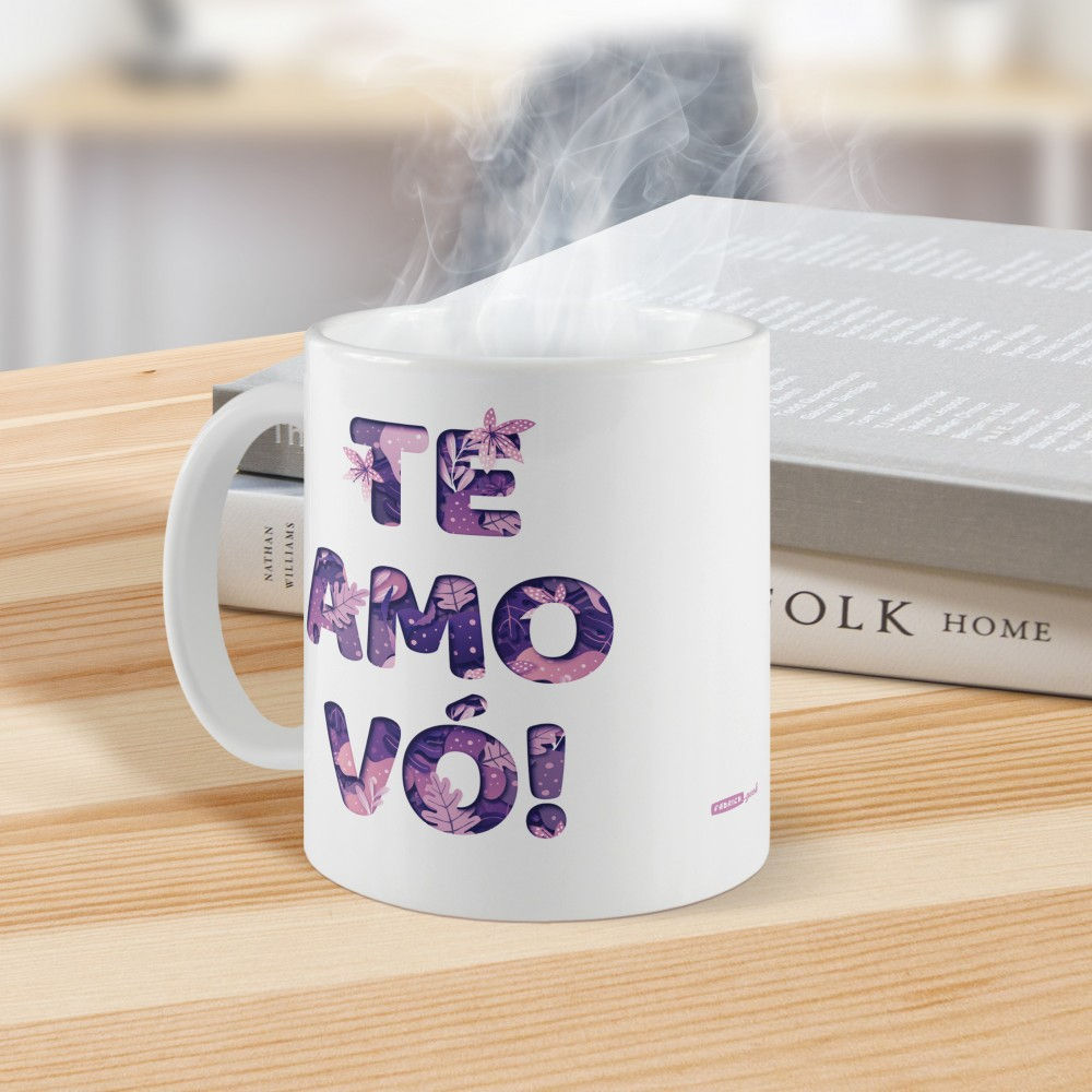 Caneca branca te amo Vó!