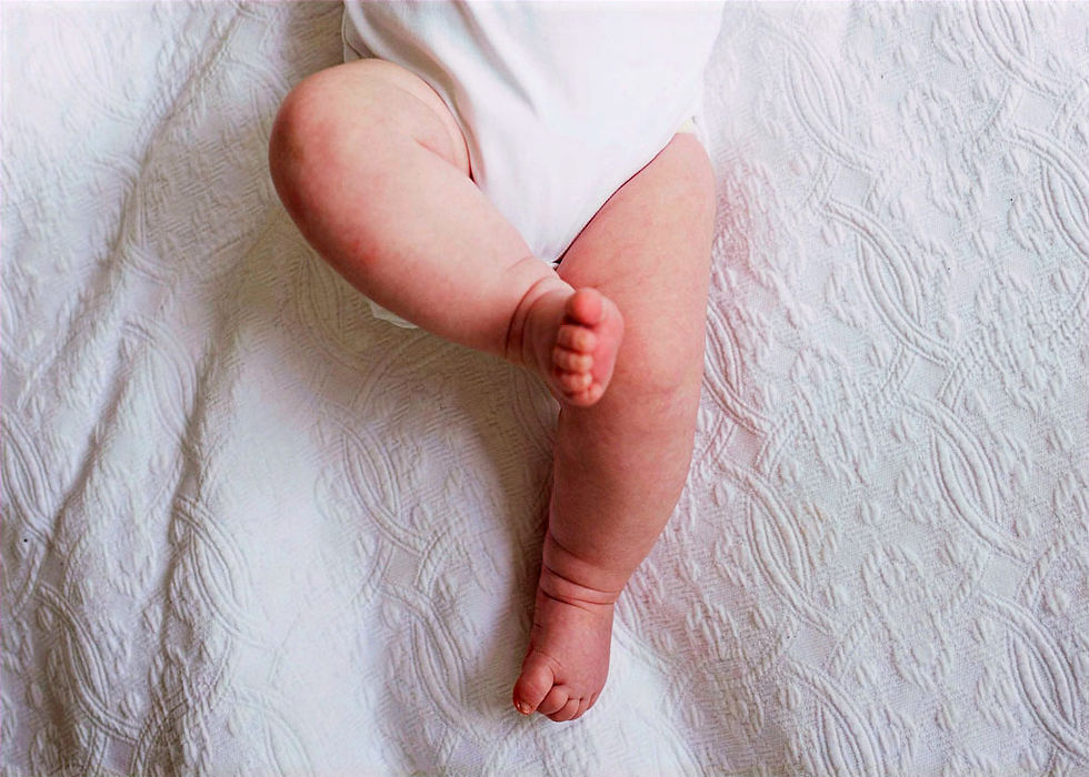 detail of baby feet