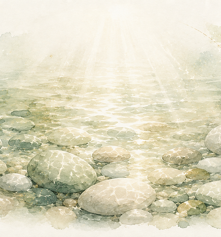 white light on water