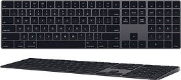 Black Apple Magic Keyboard with Numeric Keypad Thin Sleek Scissor Mechanism Keyboard Gaming Keyboard Office Keyboard Silent Keyboard