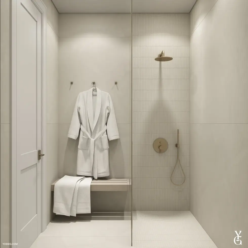 Pool House Lounge Changing Room Interior Design In NY