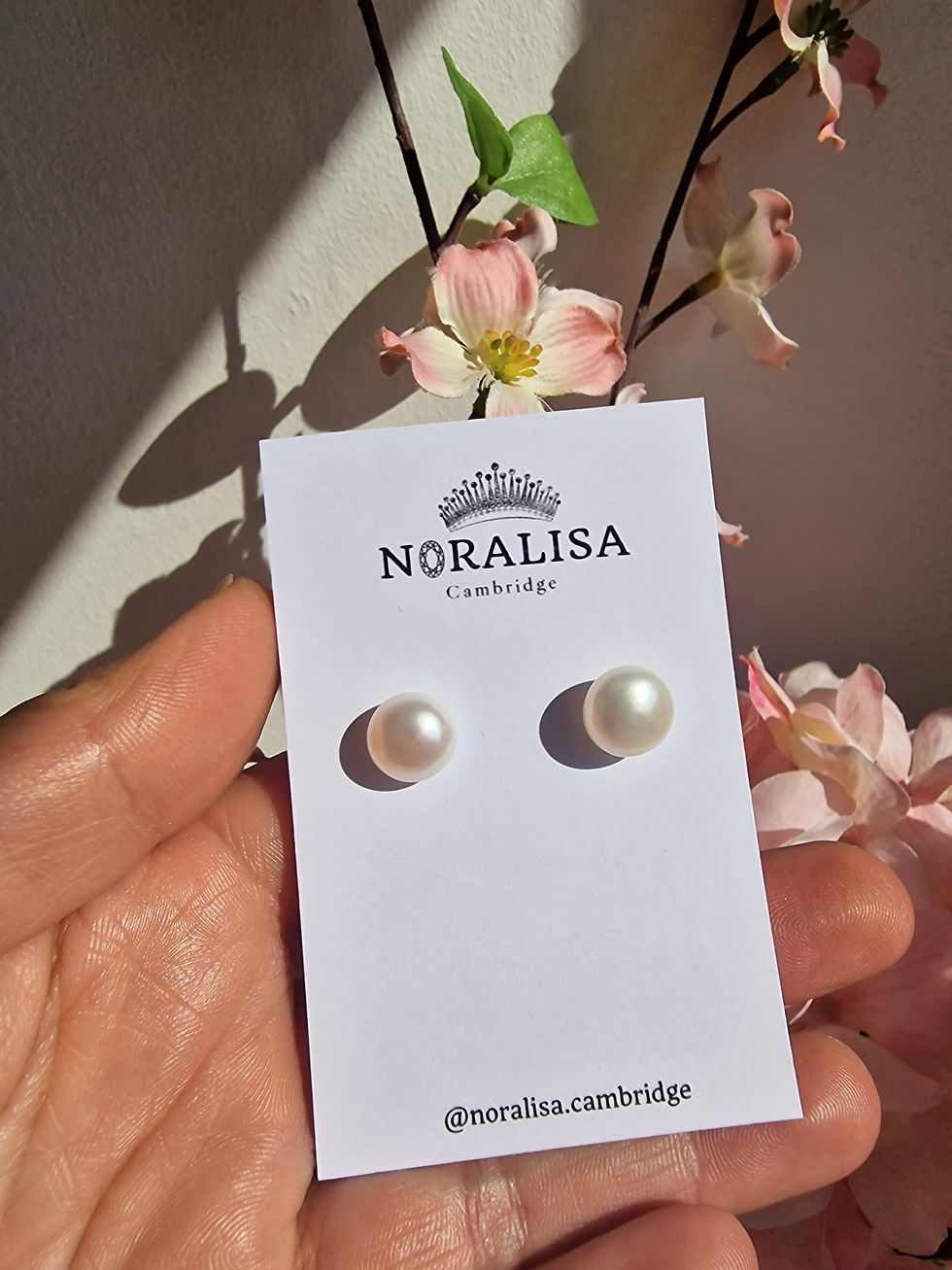 Thumbnail: PEARL STUD - All part Sterling Silver 925 