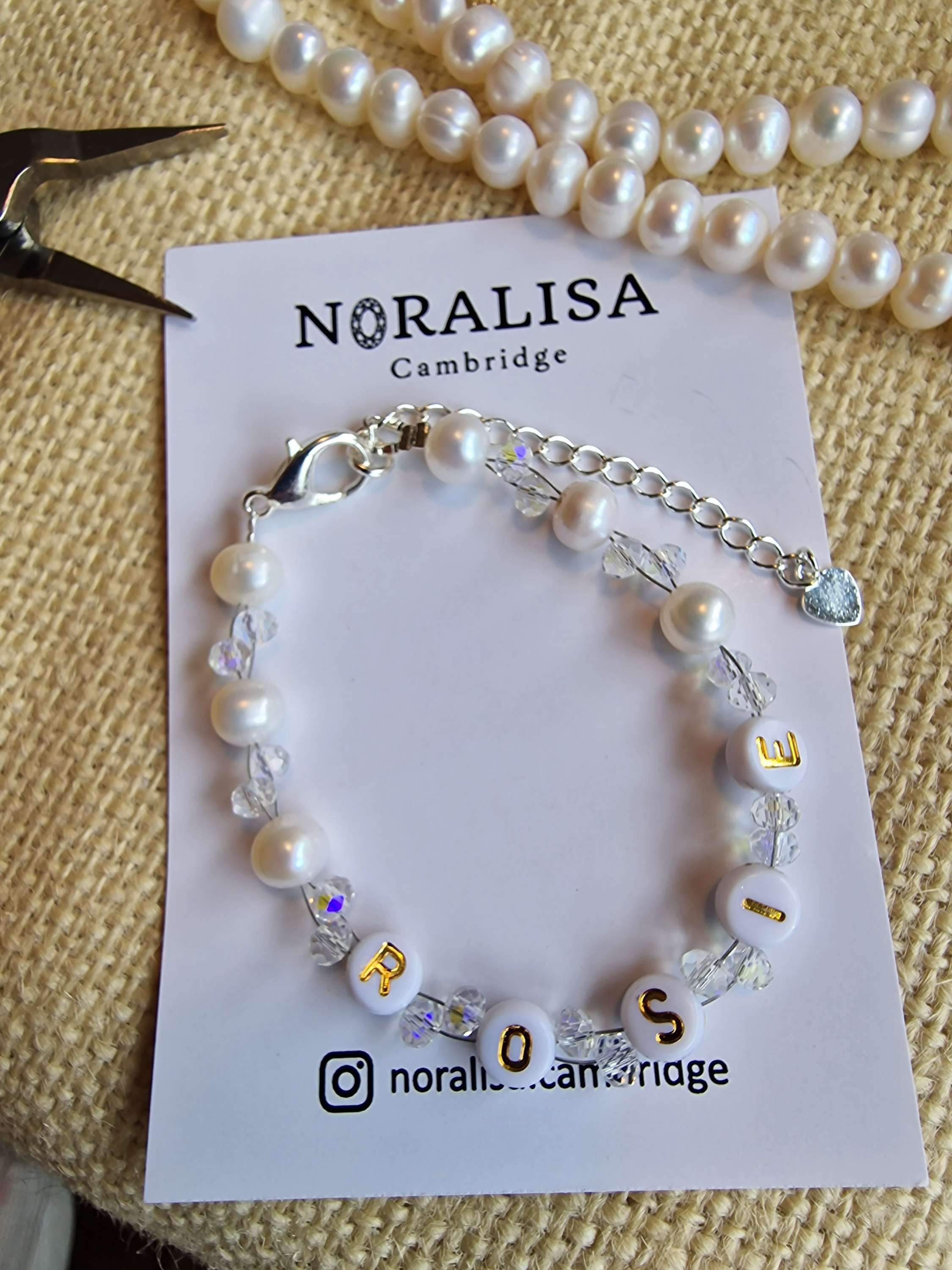 Sparkling Pearl Bracelet - personalised option