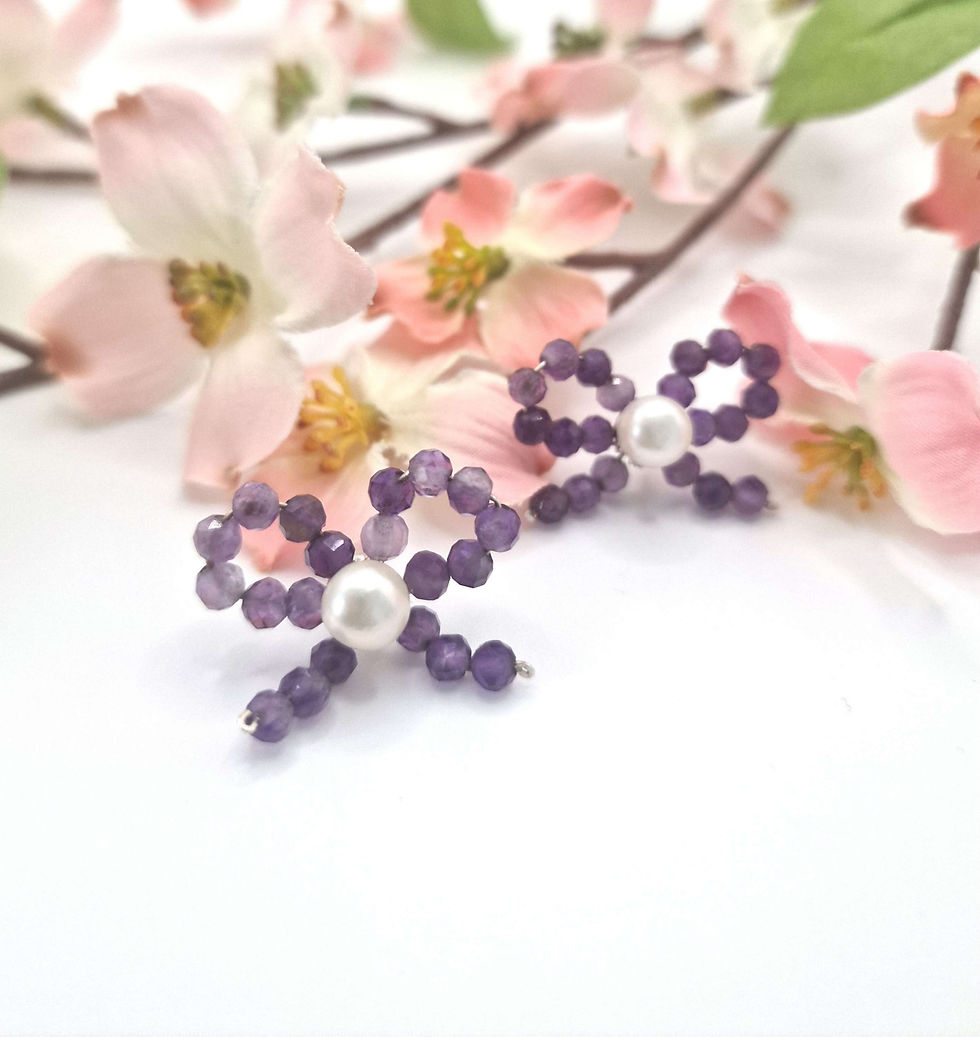 Thumbnail: 2-in-1 BOW STONE STUDS 