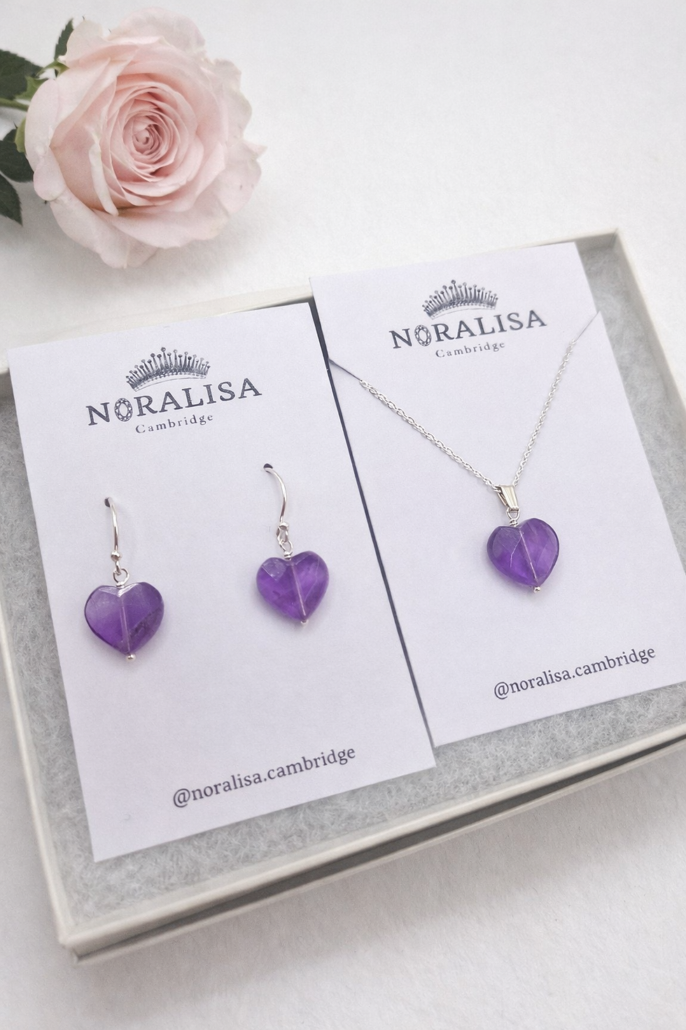 Thumbnail: Rose Quartz and Sterling Silver 925 (or Amethyst)