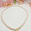 Thumbnail: Fresh Water Pearl Necklace with Heart 18K gold plated part
