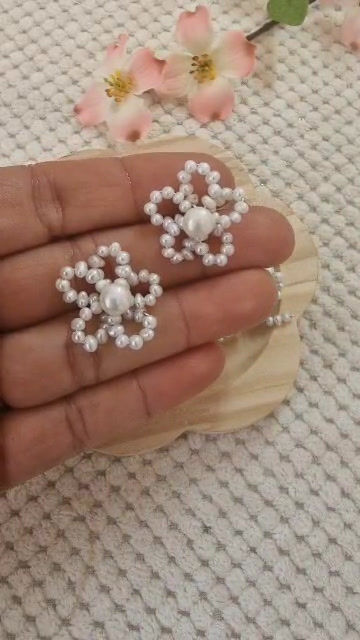 Thumbnail: FLOWER PEARL - All part Sterling Silver 925 