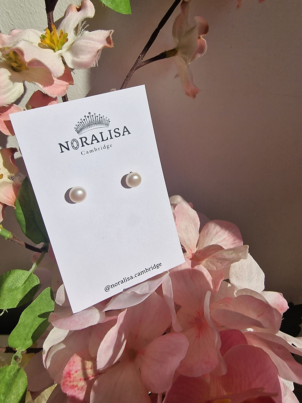 Thumbnail: PEARL STUD - All part Sterling Silver 925 